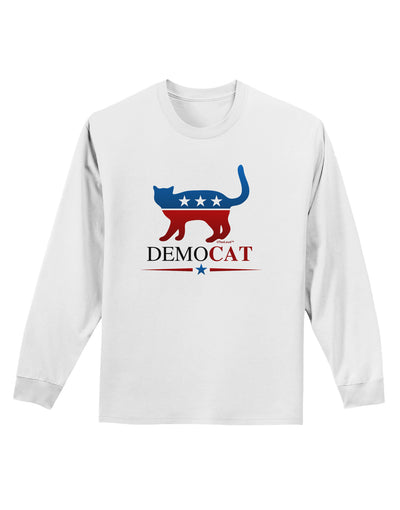 DemoCAT Adult Long Sleeve Shirt-Long Sleeve Shirt-TooLoud-White-Small-Davson Sales