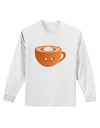 Cute Holiday Drink Pumpkin Spice Latte Adult Long Sleeve Shirt-Long Sleeve Shirt-TooLoud-White-Small-Davson Sales