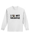 I Heart My Beagle Adult Long Sleeve Shirt by TooLoud-Long Sleeve Shirt-TooLoud-White-Small-Davson Sales