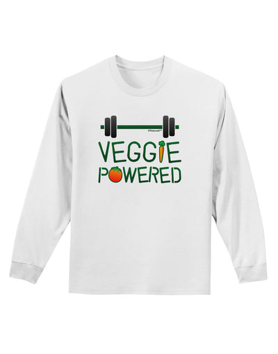 TooLoud Veggie Powered Adult Long Sleeve Shirt-Long Sleeve Shirt-TooLoud-White-Small-Davson Sales