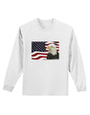 Patriotic USA Flag with Bald Eagle Adult Long Sleeve Shirt by TooLoud-Long Sleeve Shirt-TooLoud-White-Small-Davson Sales