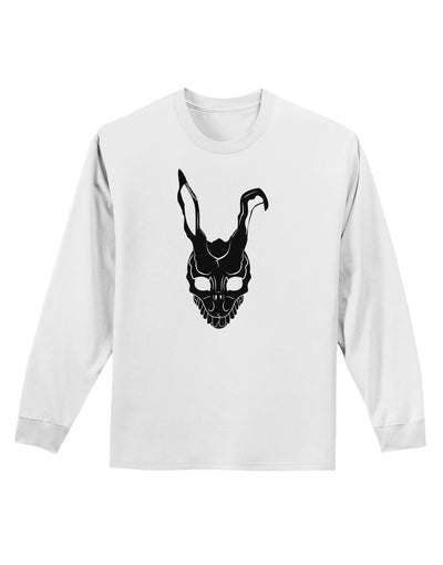 Scary Bunny Face Black Adult Long Sleeve Shirt-Long Sleeve Shirt-TooLoud-White-Small-Davson Sales