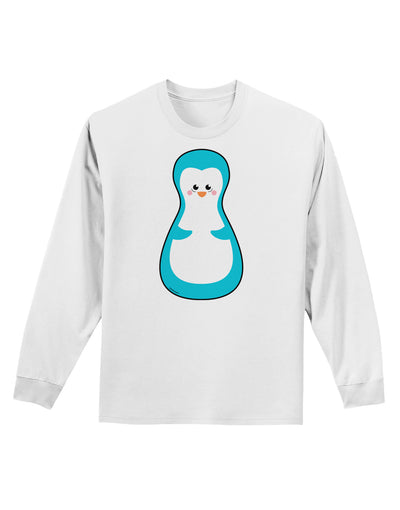 Cute Penguin Matryoshka Nesting Doll - Christmas Adult Long Sleeve Shirt-Long Sleeve Shirt-TooLoud-White-Small-Davson Sales