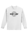 Boot Camp Distressed Text Adult Long Sleeve Shirt by TooLoud-Long Sleeve Shirt-TooLoud-White-Small-Davson Sales