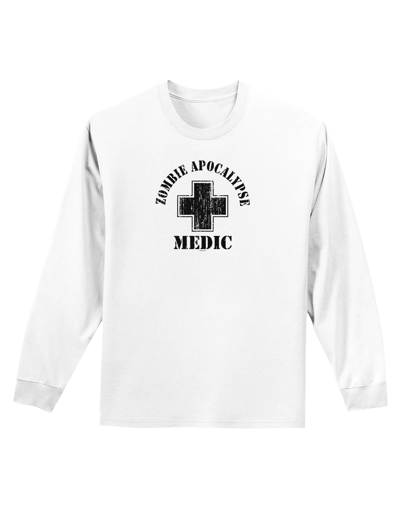 Zombie Apocalypse Group Role Medic Adult Long Sleeve Shirt-Long Sleeve Shirt-TooLoud-White-Small-Davson Sales