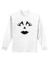 Woman Jack O Lantern Pumpkin Face Adult Long Sleeve Shirt-Long Sleeve Shirt-TooLoud-White-Small-Davson Sales