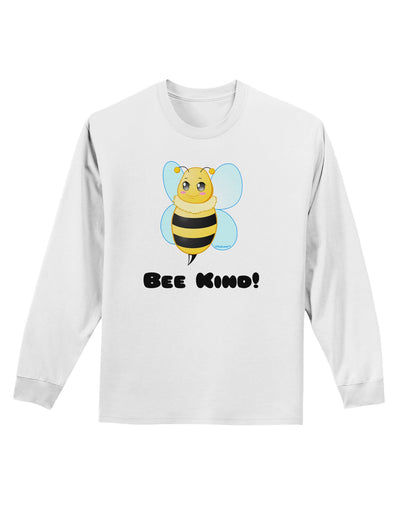 Bee Kind Adult Long Sleeve Shirt-Long Sleeve Shirt-TooLoud-White-XXXX-Large-Davson Sales