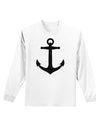 Nautical Sailor Anchor Adult Long Sleeve Shirt-Long Sleeve Shirt-TooLoud-White-Small-Davson Sales