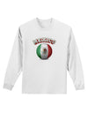 Soccer Ball Flag - Mexico Adult Long Sleeve Shirt-Long Sleeve Shirt-TooLoud-White-Small-Davson Sales