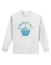 Birthday Boy - Candle Cupcake Adult Long Sleeve Shirt by TooLoud-Long Sleeve Shirt-TooLoud-White-Small-Davson Sales