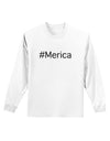 #Merica Adult Long Sleeve Shirt-Long Sleeve Shirt-TooLoud-White-Small-Davson Sales