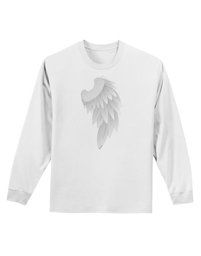 Single Right Angel Wing Design - Couples Adult Long Sleeve Shirt-Long Sleeve Shirt-TooLoud-White-Small-Davson Sales