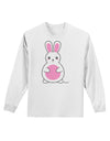 Cute Easter Bunny - Pink Adult Long Sleeve Shirt by TooLoud-Long Sleeve Shirt-TooLoud-White-Small-Davson Sales