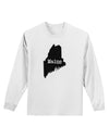 Maine - United States Shape Adult Long Sleeve Shirt by TooLoud-TooLoud-White-Small-Davson Sales