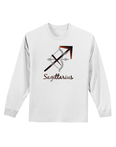 Sagittarius Symbol Adult Long Sleeve Shirt-Long Sleeve Shirt-TooLoud-White-Small-Davson Sales