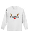 Matching Family Christmas Design - Reindeer - Brother Adult Long Sleeve Shirt by TooLoud-Long Sleeve Shirt-TooLoud-White-Small-Davson Sales