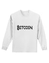 Bitcoin with logo Adult Long Sleeve Shirt-Long Sleeve Shirt-TooLoud-White-Small-Davson Sales