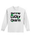 She's My Lucky Charm - Matching Couples Design Adult Long Sleeve Shirt by TooLoud-Long Sleeve Shirt-TooLoud-White-Small-Davson Sales