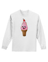 Cute Ice Cream Cone Adult Long Sleeve Shirt-Long Sleeve Shirt-TooLoud-White-Small-Davson Sales