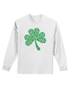 St. Patrick's Day Shamrock Design - Shamrocks Adult Long Sleeve Shirt by TooLoud-Long Sleeve Shirt-TooLoud-White-Small-Davson Sales