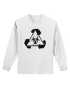 Recycle Biohazard Sign Black and White Adult Long Sleeve Shirt by TooLoud-Long Sleeve Shirt-TooLoud-White-Small-Davson Sales