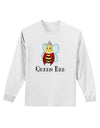 Queen Bee Text Adult Long Sleeve Shirt-Long Sleeve Shirt-TooLoud-White-Small-Davson Sales