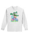 My First Easter Gel Look Print Adult Long Sleeve Shirt-Long Sleeve Shirt-TooLoud-White-Small-Davson Sales