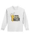 Wishin you were Beer Adult Long Sleeve Shirt-Long Sleeve Shirt-TooLoud-White-Small-Davson Sales