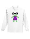 Zombie Girl Halloween Adult Long Sleeve Shirt-Long Sleeve Shirt-TooLoud-White-Small-Davson Sales