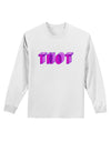 THOT Artistic Text Adult Long Sleeve Shirt-Long Sleeve Shirt-TooLoud-White-Small-Davson Sales