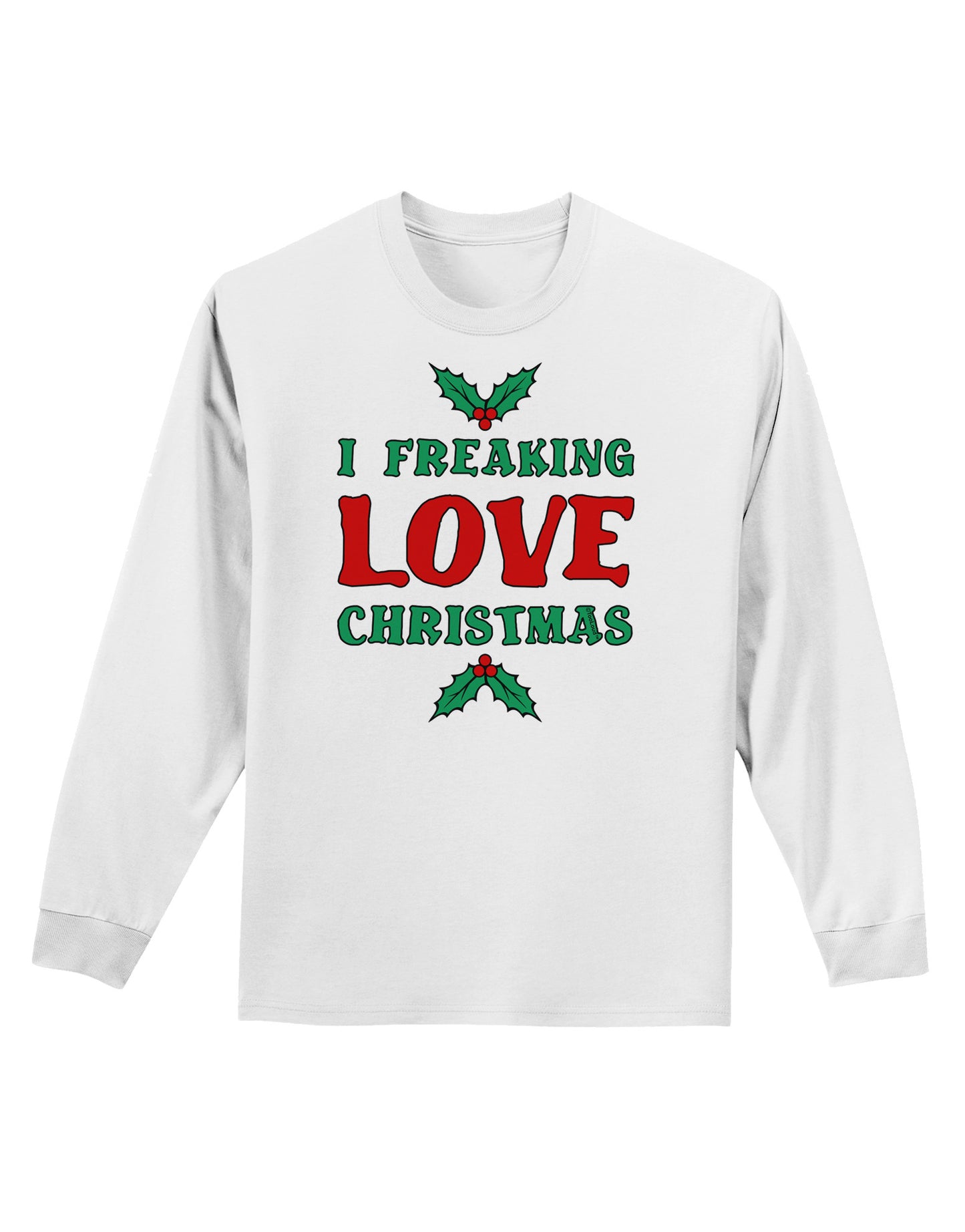 I F-ing Love Christmas Funny Adult Long Sleeve Shirt-Long Sleeve Shirt-TooLoud-White-Small-Davson Sales