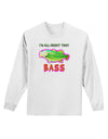 All About That Bass Fish Watercolor Adult Long Sleeve Shirt-Long Sleeve Shirt-TooLoud-White-Small-Davson Sales