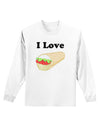 I Love Burritos - Funny Food Adult Long Sleeve Shirt-Long Sleeve Shirt-TooLoud-White-Small-Davson Sales