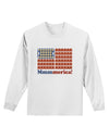 American Breakfast Flag - Bacon and Eggs - Mmmmerica Adult Long Sleeve Shirt-Long Sleeve Shirt-TooLoud-White-Small-Davson Sales