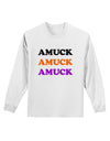 Amuck Amuck Amuck Halloween Adult Long Sleeve Shirt-Long Sleeve Shirt-TooLoud-White-Small-Davson Sales