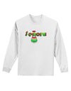 Senora Poncho Adult Long Sleeve Shirt-Long Sleeve Shirt-TooLoud-White-Small-Davson Sales