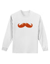 Big Redhead Mustache Adult Long Sleeve Shirt-Long Sleeve Shirt-TooLoud-White-Small-Davson Sales