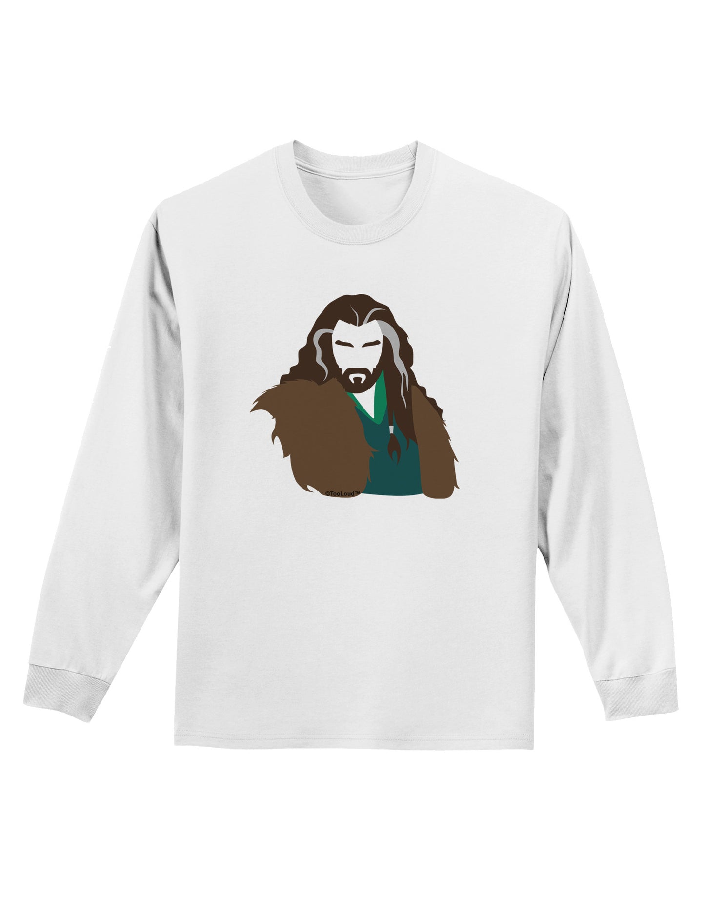 Dwarf King Adult Long Sleeve Shirt-Long Sleeve Shirt-TooLoud-White-Small-Davson Sales