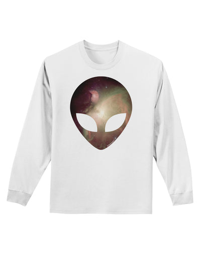 Extraterrestrial Face - Space #2 Adult Long Sleeve Shirt by TooLoud-Long Sleeve Shirt-TooLoud-White-Small-Davson Sales