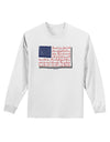 Veterans Scripted Flag Adult Long Sleeve Shirt-Long Sleeve Shirt-TooLoud-White-Small-Davson Sales