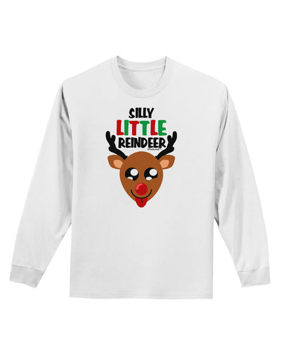 Silly Little Reindeer Matching Deer Adult Long Sleeve Shirt-Long Sleeve Shirt-TooLoud-White-Small-Davson Sales