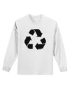 Recycle Black and White Adult Long Sleeve Shirt by TooLoud-Long Sleeve Shirt-TooLoud-White-Small-Davson Sales