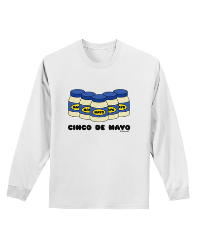 Cinco de Mayo - 5 Mayo Jars Adult Long Sleeve Shirt by TooLoud-Long Sleeve Shirt-TooLoud-White-Small-Davson Sales