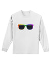 Pride Rainbow Glasses Adult Long Sleeve Shirt by TooLoud-Long Sleeve Shirt-TooLoud-White-Small-Davson Sales