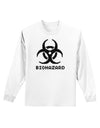 Biohazard Symbol Pixels - Apocalypse Adult Long Sleeve Shirt-Long Sleeve Shirt-TooLoud-White-Small-Davson Sales