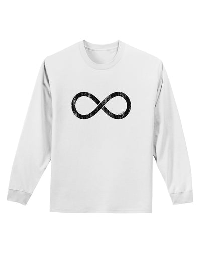 Distressed Infinity Adult Long Sleeve Shirt-Long Sleeve Shirt-TooLoud-White-Small-Davson Sales