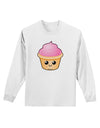 Cute Cupcake Design #2 Adult Long Sleeve Shirt by TooLoud-Long Sleeve Shirt-TooLoud-White-Small-Davson Sales