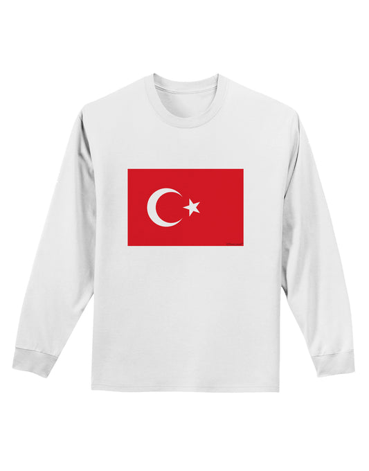 Turkey Flag Adult Long Sleeve Shirt by TooLoud-Long Sleeve Shirt-TooLoud-White-Small-Davson Sales