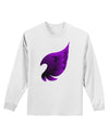 Cute Single Dark Angel Wing Black and Purple Adult Long Sleeve Shirt-Long Sleeve Shirt-TooLoud-White-Small-Davson Sales