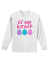 Lil' Egg Hunter - Easter - Pink Adult Long Sleeve Shirt by TooLoud-Long Sleeve Shirt-TooLoud-White-Small-Davson Sales